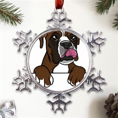 Boxer Dog T- Shirt Boxer T- Shirt Metal Large Snowflake Ornament