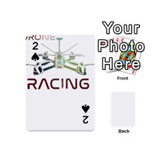 Drone Racing Gift T- Shirt Distressed F P V Drone Racing Drone Racer Pilot Pattern T- Shirt (1) Playing Cards 54 Designs (mini) by ZUXUMI