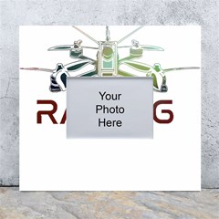 Drone Racing Gift T- Shirt Distressed F P V Drone Racing Drone Racer Pilot Pattern T- Shirt (1) White Wall Photo Frame 5  X 7  by ZUXUMI