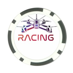 Drone Racing Gift T- Shirt Distressed F P V Drone Racing Drone Racer Pilot Pattern T- Shirt (2) Poker Chip Card Guard (10 Pack) by ZUXUMI