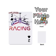 Drone Racing Gift T- Shirt Distressed F P V Drone Racing Drone Racer Pilot Pattern T- Shirt (2) Playing Cards 54 Designs (mini) by ZUXUMI