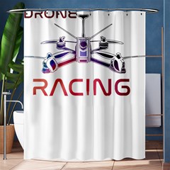 Drone Racing Gift T- Shirt Distressed F P V Drone Racing Drone Racer Pilot Pattern T- Shirt (2) Shower Curtain 60  X 72  (medium)  by ZUXUMI