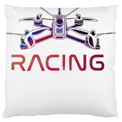 Drone Racing Gift T- Shirt Distressed F P V Drone Racing Drone Racer Pilot Pattern T- Shirt (2) Large Cushion Case (two Sides) by ZUXUMI