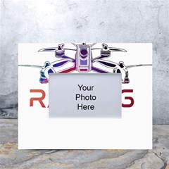 Drone Racing Gift T- Shirt Distressed F P V Drone Racing Drone Racer Pilot Pattern T- Shirt (2) White Tabletop Photo Frame 4 x6  by ZUXUMI