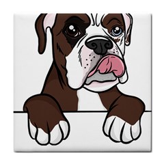 Boxer Dog T- Shirt Tri Colored Boxer T- Shirt Tile Coaster