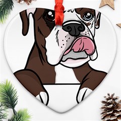 Boxer Dog T- Shirt Tri Colored Boxer T- Shirt Ornament (heart)