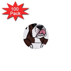 Boxer Dog T- Shirt Tri Colored Boxer T- Shirt 1  Mini Buttons (100 Pack)  by JamesGoode