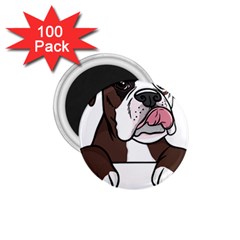 Boxer Dog T- Shirt Tri Colored Boxer T- Shirt 1 75  Magnets (100 Pack) 