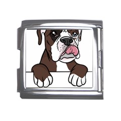 Boxer Dog T- Shirt Tri Colored Boxer T- Shirt Mega Link Italian Charm (18mm)