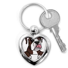 Boxer Dog T- Shirt Tri Colored Boxer T- Shirt Key Chain (heart)