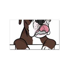 Boxer Dog T- Shirt Tri Colored Boxer T- Shirt Sticker (rectangular) by JamesGoode