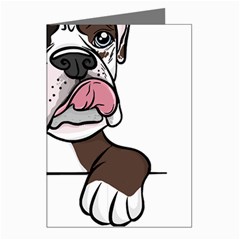 Boxer Dog T- Shirt Tri Colored Boxer T- Shirt Greeting Cards (pkg Of 8)