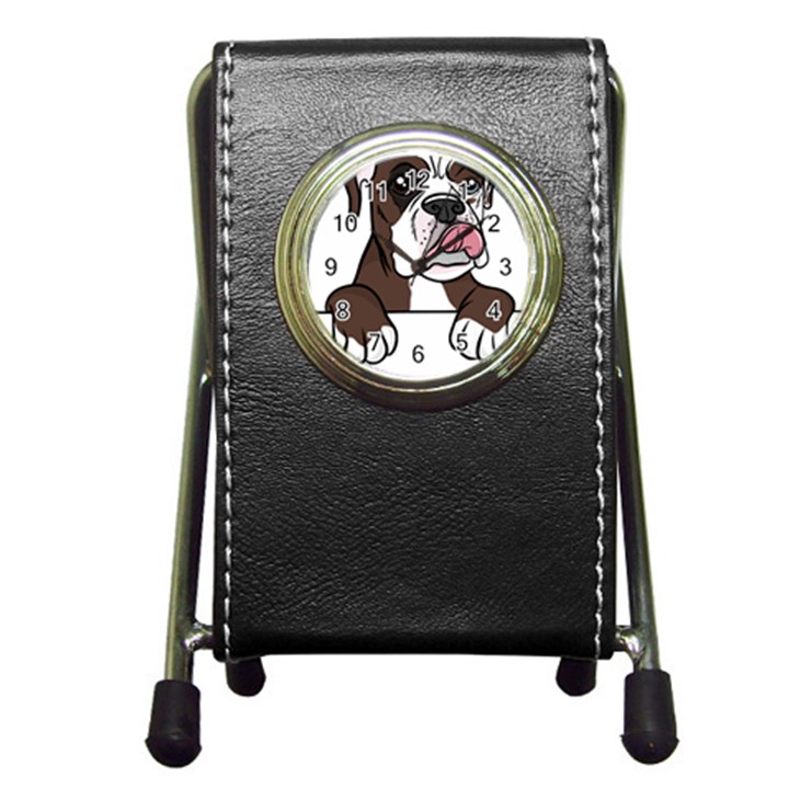 Boxer Dog T- Shirt Tri Colored Boxer T- Shirt Pen Holder Desk Clock