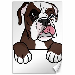 Boxer Dog T- Shirt Tri Colored Boxer T- Shirt Canvas 12  X 18  by JamesGoode