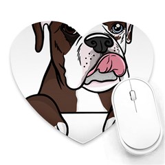 Boxer Dog T- Shirt Tri Colored Boxer T- Shirt Heart Mousepad