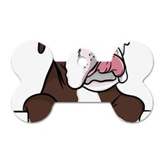 Boxer Dog T- Shirt Tri Colored Boxer T- Shirt Dog Tag Bone (two Sides)