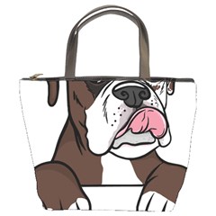 Boxer Dog T- Shirt Tri Colored Boxer T- Shirt Bucket Bag