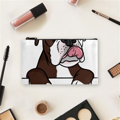 Boxer Dog T- Shirt Tri Colored Boxer T- Shirt Cosmetic Bag (small)