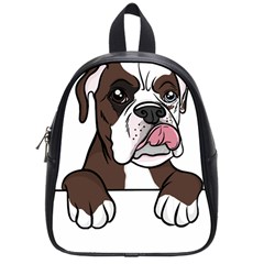 Boxer Dog T- Shirt Tri Colored Boxer T- Shirt School Bag (small) by JamesGoode