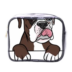 Boxer Dog T- Shirt Tri Colored Boxer T- Shirt Mini Toiletries Bag (one Side)