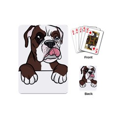 Boxer Dog T- Shirt Tri Colored Boxer T- Shirt Playing Cards Single Design (mini)