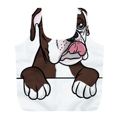 Boxer Dog T- Shirt Tri Colored Boxer T- Shirt Full Print Recycle Bag (l) by JamesGoode