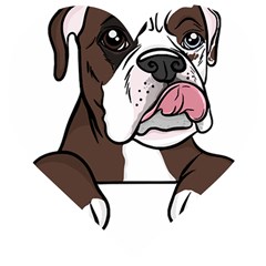 Boxer Dog T- Shirt Tri Colored Boxer T- Shirt Wooden Puzzle Heart by JamesGoode