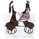 Boxer Dog T- Shirt Tri Colored Boxer T- Shirt Full Print Recycle Bag (XXXL) Front