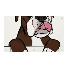 Boxer Dog T- Shirt Tri Colored Boxer T- Shirt Banner And Sign 5  X 3  by JamesGoode