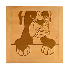 Boxer Dog T- Shirt Tri Colored Boxer T- Shirt Wood Photo Frame Cube by JamesGoode