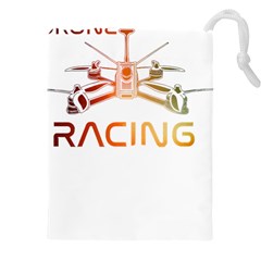 Drone Racing Gift T- Shirt Distressed F P V Drone Racing Drone Racer Pilot Pattern T- Shirt Drawstring Pouch (4xl) by ZUXUMI