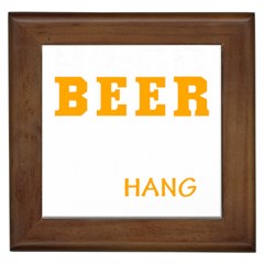 Boxer T- Shirt I Just Want To Drink Beer And Hang With My Boxer Dog T- Shirt Framed Tile by JamesGoode