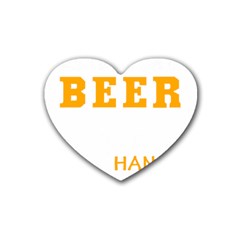 Boxer T- Shirt I Just Want To Drink Beer And Hang With My Boxer Dog T- Shirt Rubber Heart Coaster (4 Pack) by JamesGoode