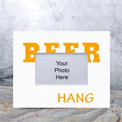 Boxer T- Shirt I Just Want To Drink Beer And Hang With My Boxer Dog T- Shirt White Tabletop Photo Frame 4 x6  by JamesGoode