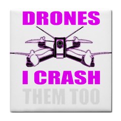 Drone Racing Gift T- Shirt Distressed F P V Race Drone Racing Drone Racer Pattern Quote T- Shirt (2) Tile Coaster