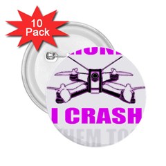 Drone Racing Gift T- Shirt Distressed F P V Race Drone Racing Drone Racer Pattern Quote T- Shirt (2) 2.25  Buttons (10 pack) 