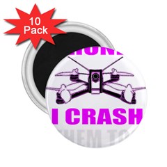 Drone Racing Gift T- Shirt Distressed F P V Race Drone Racing Drone Racer Pattern Quote T- Shirt (2) 2.25  Magnets (10 pack) 