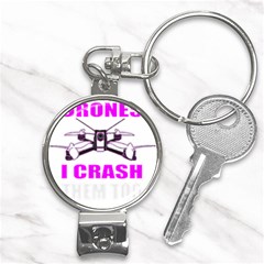 Drone Racing Gift T- Shirt Distressed F P V Race Drone Racing Drone Racer Pattern Quote T- Shirt (2) Nail Clippers Key Chain