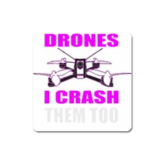 Drone Racing Gift T- Shirt Distressed F P V Race Drone Racing Drone Racer Pattern Quote T- Shirt (2) Square Magnet