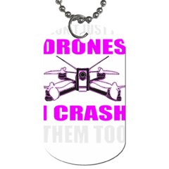 Drone Racing Gift T- Shirt Distressed F P V Race Drone Racing Drone Racer Pattern Quote T- Shirt (2) Dog Tag (one Side) by ZUXUMI