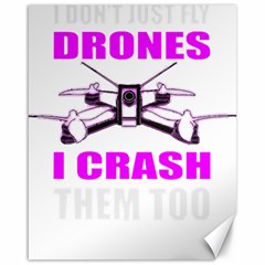 Drone Racing Gift T- Shirt Distressed F P V Race Drone Racing Drone Racer Pattern Quote T- Shirt (2) Canvas 16  X 20  by ZUXUMI