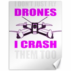 Drone Racing Gift T- Shirt Distressed F P V Race Drone Racing Drone Racer Pattern Quote T- Shirt (2) Canvas 18  X 24  by ZUXUMI