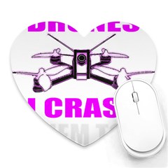 Drone Racing Gift T- Shirt Distressed F P V Race Drone Racing Drone Racer Pattern Quote T- Shirt (2) Heart Mousepad by ZUXUMI