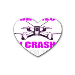 Drone Racing Gift T- Shirt Distressed F P V Race Drone Racing Drone Racer Pattern Quote T- Shirt (2) Rubber Coaster (Heart)