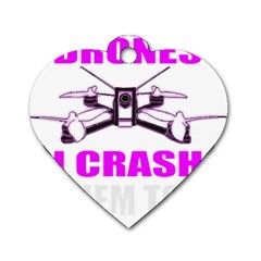 Drone Racing Gift T- Shirt Distressed F P V Race Drone Racing Drone Racer Pattern Quote T- Shirt (2) Dog Tag Heart (One Side)