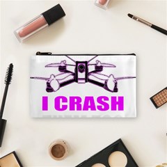 Drone Racing Gift T- Shirt Distressed F P V Race Drone Racing Drone Racer Pattern Quote T- Shirt (2) Cosmetic Bag (Small)