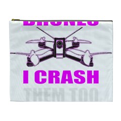 Drone Racing Gift T- Shirt Distressed F P V Race Drone Racing Drone Racer Pattern Quote T- Shirt (2) Cosmetic Bag (XL)