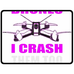 Drone Racing Gift T- Shirt Distressed F P V Race Drone Racing Drone Racer Pattern Quote T- Shirt (2) Fleece Blanket (large) by ZUXUMI