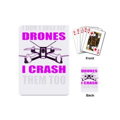 Drone Racing Gift T- Shirt Distressed F P V Race Drone Racing Drone Racer Pattern Quote T- Shirt (2) Playing Cards Single Design (mini) by ZUXUMI