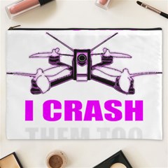 Drone Racing Gift T- Shirt Distressed F P V Race Drone Racing Drone Racer Pattern Quote T- Shirt (2) Cosmetic Bag (xxxl) by ZUXUMI